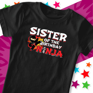 Comic Book Style Party Schwester von Birthday Ninj T-Shirt