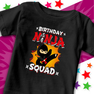 Comic Book Style Party Spaß Geburtstag Ninja Squad Baby T-shirt