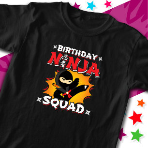 Comic Book Style Party Spaß Geburtstag Ninja Squad T-Shirt