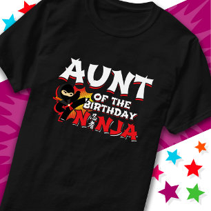 Comic Book Style Party Tante des Geburtstags Ninja T-Shirt