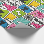 Comic Book Style Pet Muster Geschenkpapier (Ecke)