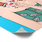 Comic Book Style Poker Asse Poster (Ecke)