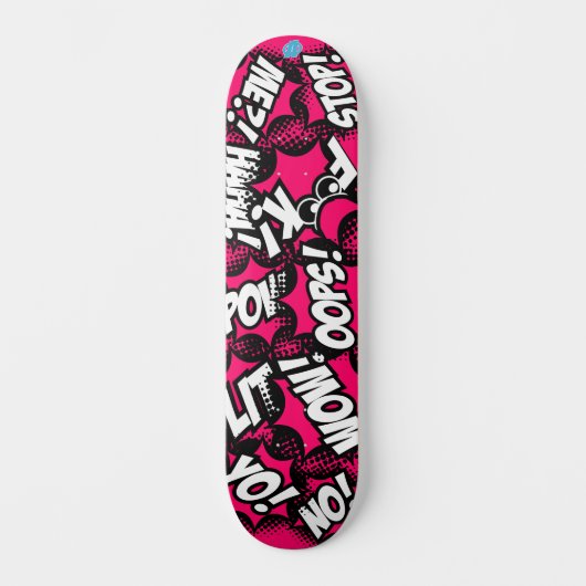 Comic Book Style Skateboard (Vorderseite)
