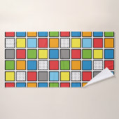 Comic Book Style Squares Badehandtuch (Badehandtuch)
