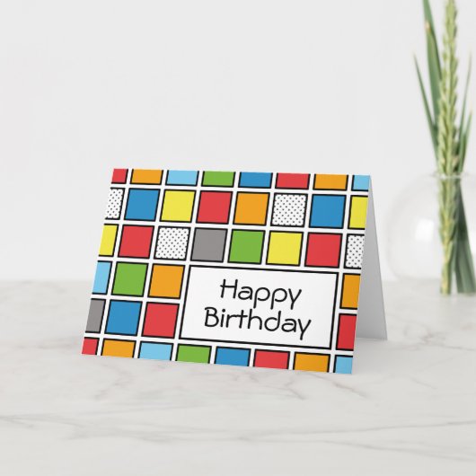 Comic Book Style Squares Card Karte (Vorderseite)