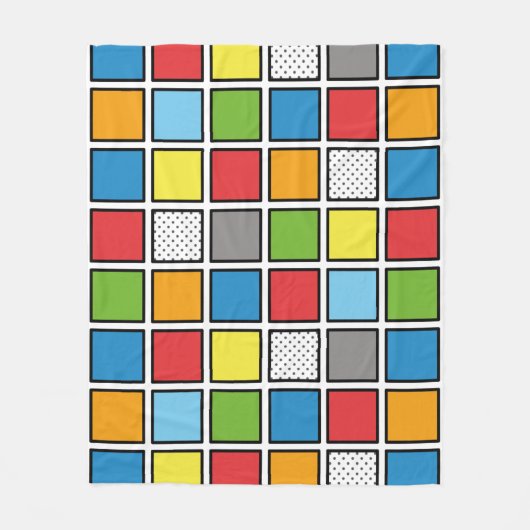 Comic Book Style Squares Fleecedecke (Vorderseite)