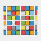 Comic Book Style Squares Fleecedecke (Vorderseite (Horizontal))