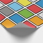 Comic Book Style Squares Geschenkpapier (Ecke)