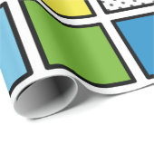 Comic Book Style Squares Geschenkpapier (Rolleneckpunkt)