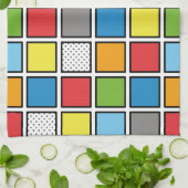 Comic Book Style Squares Geschirrtuch (Gefaltet)