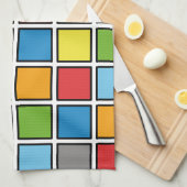 Comic Book Style Squares Geschirrtuch (Viertel Falte)