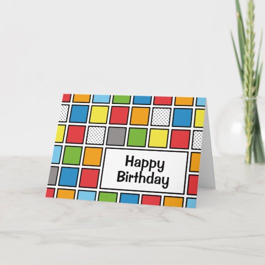 Comic Book Style Squares Karte (Vorderseite)