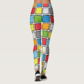 Comic Book Style Squares Leggings (Rückseite)