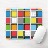 Comic Book Style Squares Mousepad (Mit Mouse)