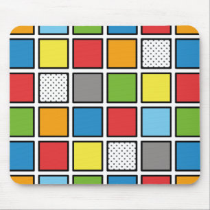 Comic Book Style Squares Mousepad