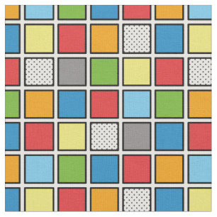 Comic Book Style Squares Stoff