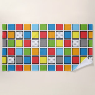 Comic Book Style Squares Strandtuch