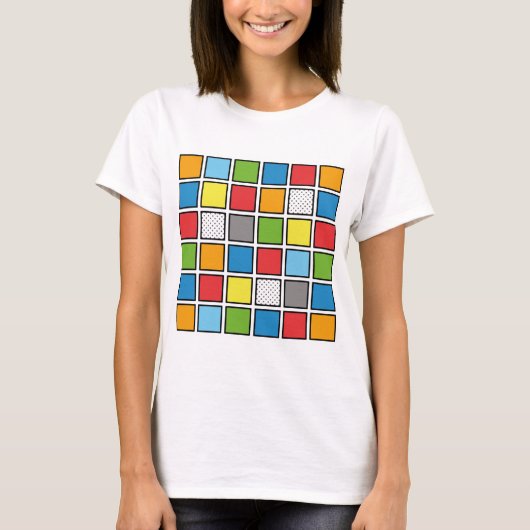 Comic Book Style Squares T - Shirt (Vorderseite)
