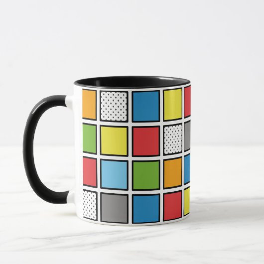 Comic Book Style Squares Tasse (Links)