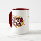Comic Book Style Super Mama2 Tasse (Vorderseite Links)