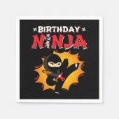 Comic Book Style Super Party Geburtstag Ninja Serviette (Vorderseite)