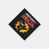 Comic Book Style Super Party Geburtstag Ninja Serviette (Ecke)