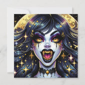 Comic Book Style Vampire Halloween-Party (Rückseite)