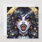 Comic Book Style Vampire Halloween-Party (Vorderseite)