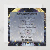 Comic Book Style Vampire Halloween-Party (Rückseite)