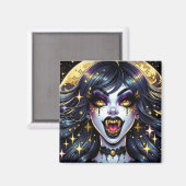 Comic Book Style Vampire Halloween-Party Magnet (Vorderseite/Rückseite)