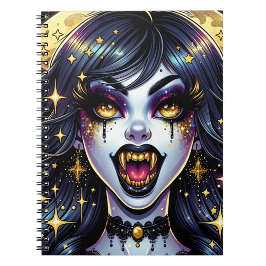 Comic Book Style Vampire Halloween-Party Notizblock (Vorderseite)