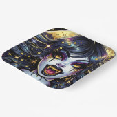 Comic Book Style Vampire Halloween-Party Pappteller (Gewinkelt)