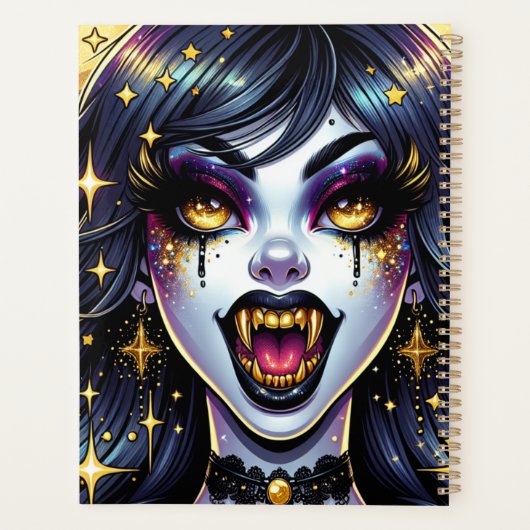 Comic Book Style Vampire Halloween-Party Planer (Rückseite)