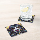 Comic Book Style Vampire Halloween-Party Rechteckiger Pappuntersetzer (Vor Ort)