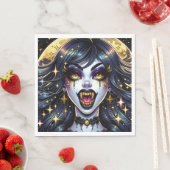 Comic Book Style Vampire Halloween-Party Serviette (Beispiel)
