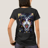 Comic Book Style Vampire Halloween-Party T-Shirt (Rückseite)
