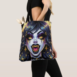 Comic Book Style Vampire Halloween-Party Tasche