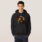 Comic Book Style Werewolf vor Vollmond Hoodie (Vorne ganz)