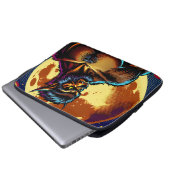 Comic Book Style Werewolf vor Vollmond Laptopschutzhülle (Vorne Knopf)