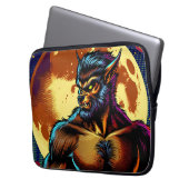 Comic Book Style Werewolf vor Vollmond Laptopschutzhülle (Vorderseite Links)