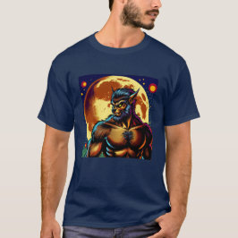 Comic Book Style Werewolf vor Vollmond T-Shirt