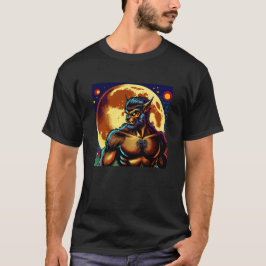 Comic Book Style Werewolf vor Vollmond T-Shirt