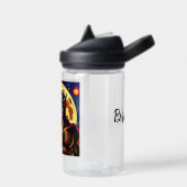 Comic Book Style Werewolf vor Vollmond Trinkflasche (Links)