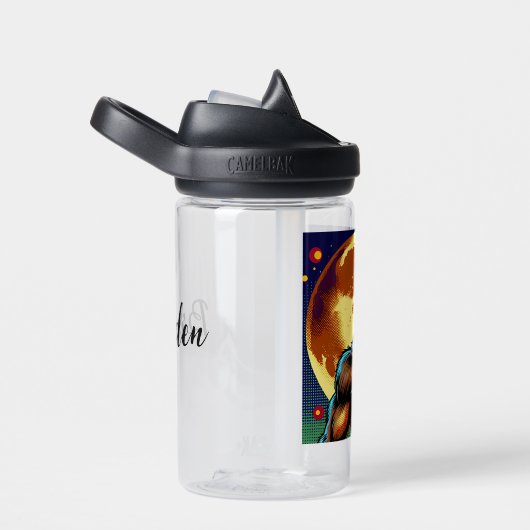 Comic Book Style Werewolf vor Vollmond Trinkflasche (rechts)