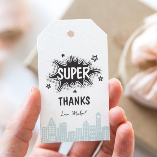 Comic-Book-Superhelden-Geburtstag Geschenkanhänger