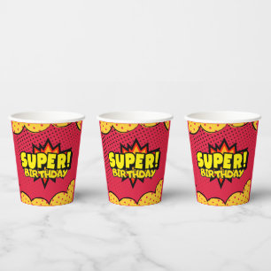 Comic-Book-Superhelden-Junge Geburtstag Pappbecher