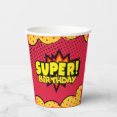 Comic-Book-Superhelden-Junge Geburtstag  Pappbecher (Vorderseite)
