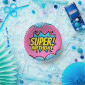 Comic-Book-Superheldin Geburtstag Pappteller (Party)