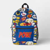 Comic Book Superhero Benutzerdefinierte Initialen Bedruckter Rucksack (Vorderseite)