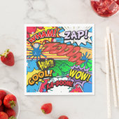 Comic Book Superhero Birthday Boy Napkins Serviette (Beispiel)